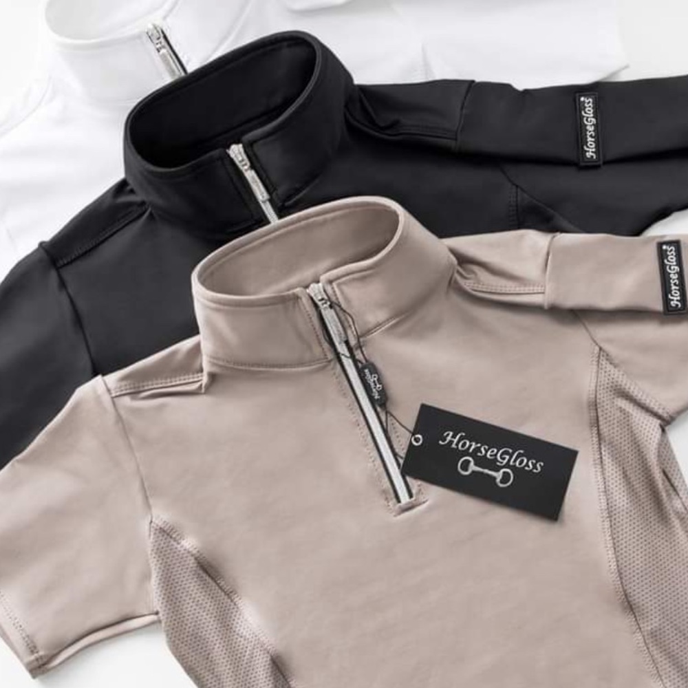 HorseGloss technical mesh riding top quarter zip XS